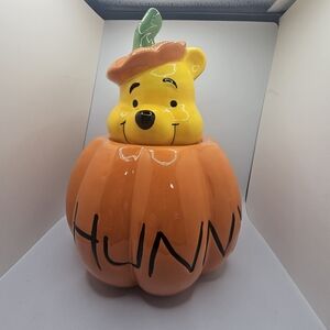 Zrike Disney Winnie the Pooh Pumpkin Cookie Jar 9” Ceramic